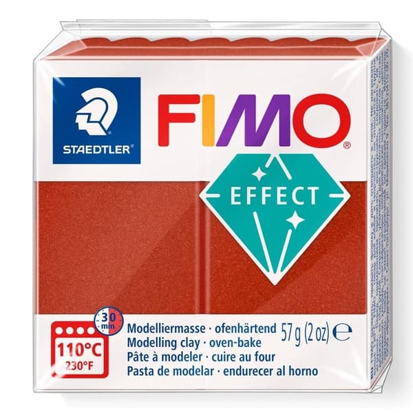 Fimo polymer ler 57g kobbermetal