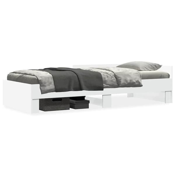 vidaXL Sängram vit 90x190 cm träbaserat material