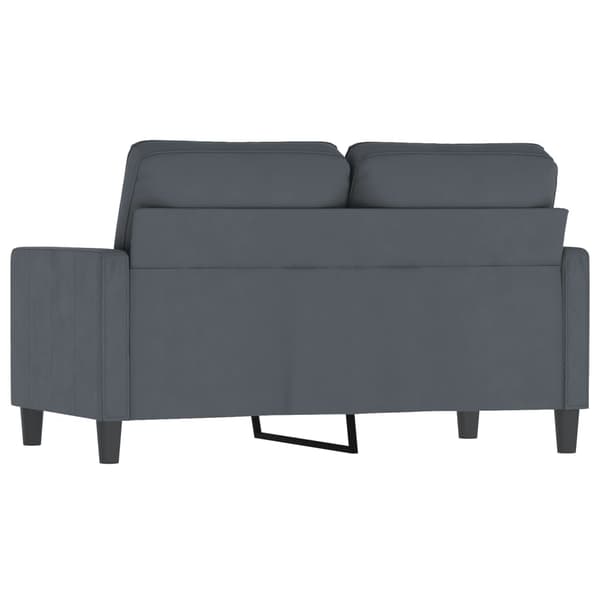 vidaXL 2-sitssoffa mörkgrå 120 cm klädd i sammet