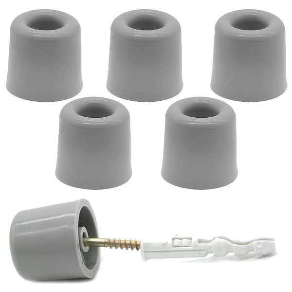 Dörrstopp Dörrstopp Dörrstopp Grå Skruvmontering 32mm
