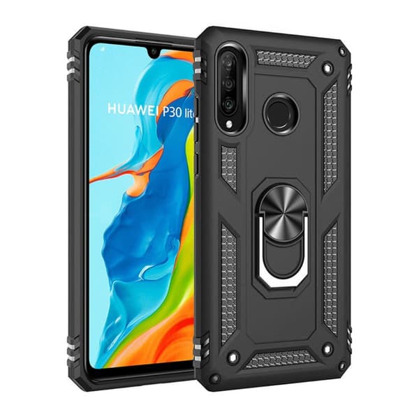 Pansret cover til Huawei P30 Lite, Nox Case Ring, sort