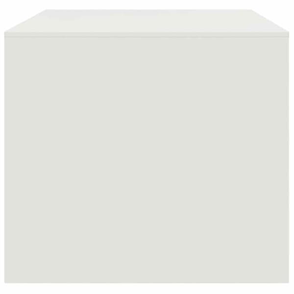vidaXL Soffbord, Vitt, 67x50x44 cm, Stål