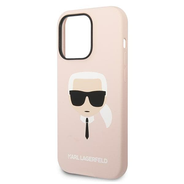 Karl Lagerfeld Silikone Karl`s Head-etui til iPhone 14 Pro Max, Pink
