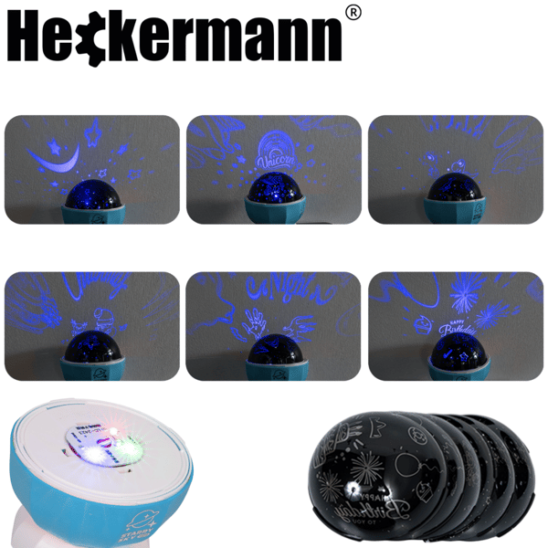 Heckermann 168K-W Blå LED Stjerneprojektor