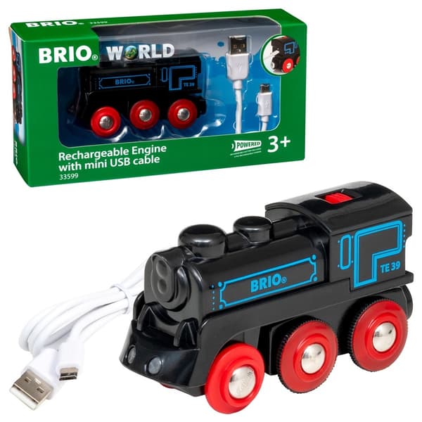 Brio toglegetøj med batteri og USB-kabel til børnetog