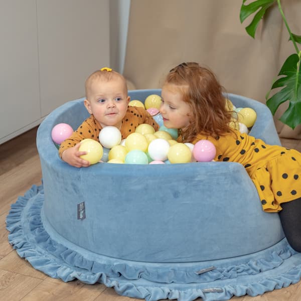 KiddyMoon plastikbolde 7 cm pastelgul 100 legetøjsbolde sæt