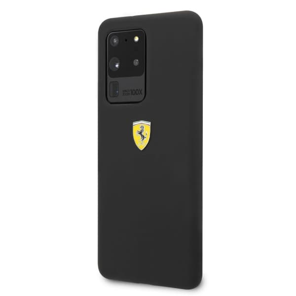 Ferrari Hardcase Silikone Etui til Galaxy S20 Ultra, Sort