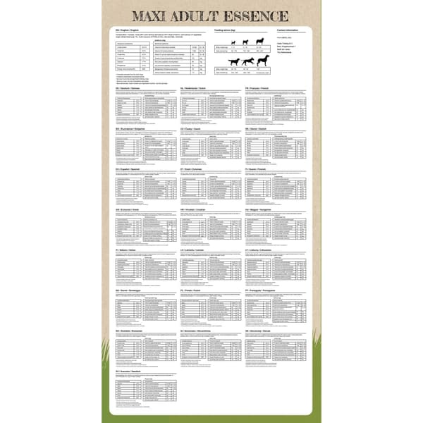 vidaXL Maxi Adult Essence torrfoder för hundar, 15 kg