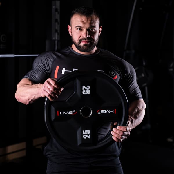 Polyuretan olympisk plade 25 kg TPC25 CPU HMS