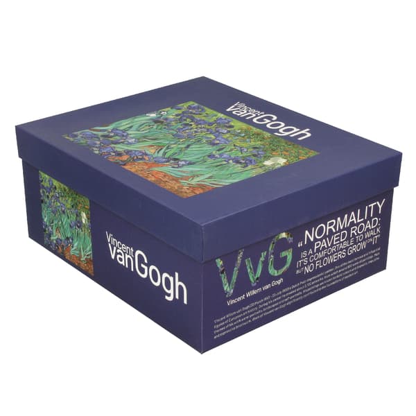 Sæt med 2 Van Gogh Iris kopper og underkopper 250 ml