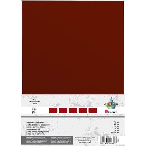 Chokladfilt. A4 2mm 200g. 10 bitar