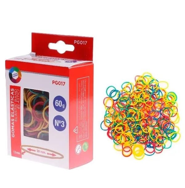 Färgglada gummiband 30x1,5mm 60g