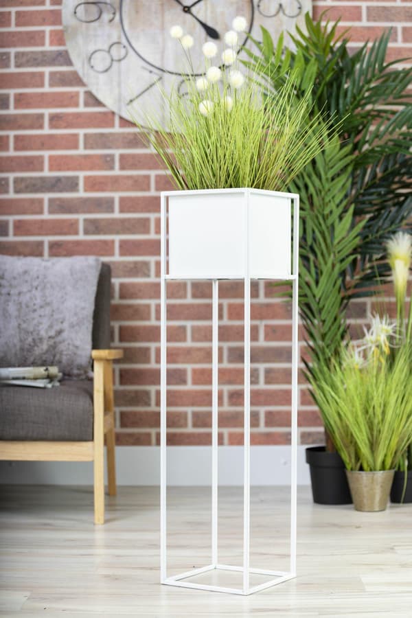 Modern vit blomställning 90 cm