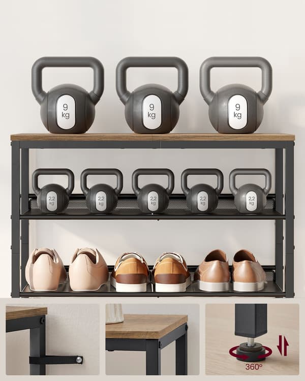 Stabilt LOFT skoskab med 5 niveauer