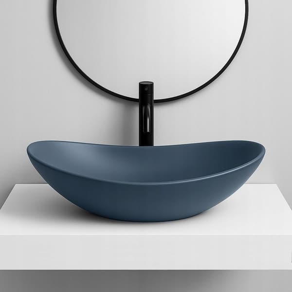 Rea Royal Oval Mat Blå Bordvask 61,5 cm uden overløb