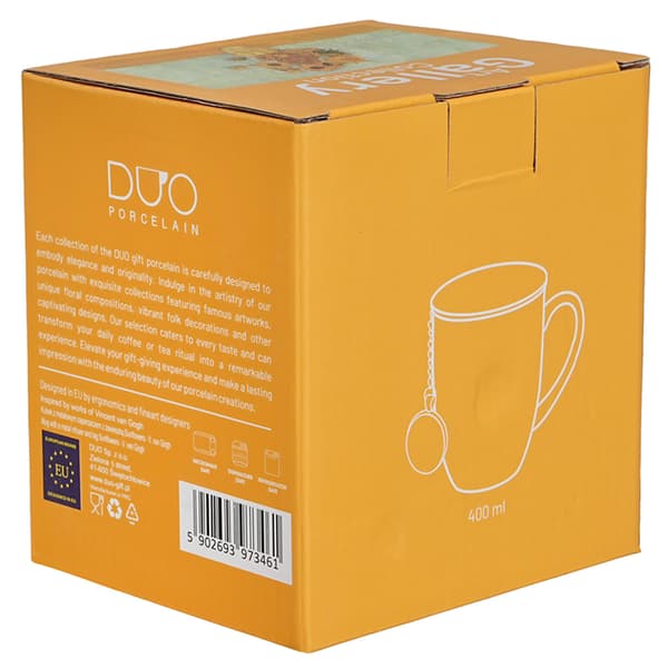 SOLROSOR Van Gogh 400 ml mugg med infuser och hänge
