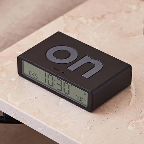Lexon Flip Classic dobbeltsidet vækkeur, sort