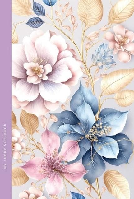 Notesbog 105x165/64K ternede blomster FRESH