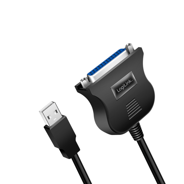 LogiLink USB-A til DB25 adapterkabel, til 1,8 m printere, adapter