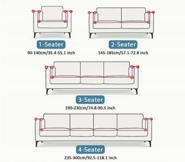 Sammetsöverdrag sofföverdrag 145 cm x 178 cm grå 2-sits