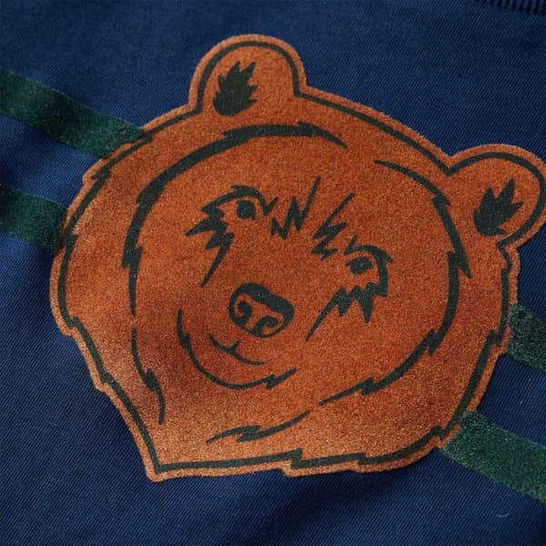 Børne langærmet T-shirt, marineblå, 116
