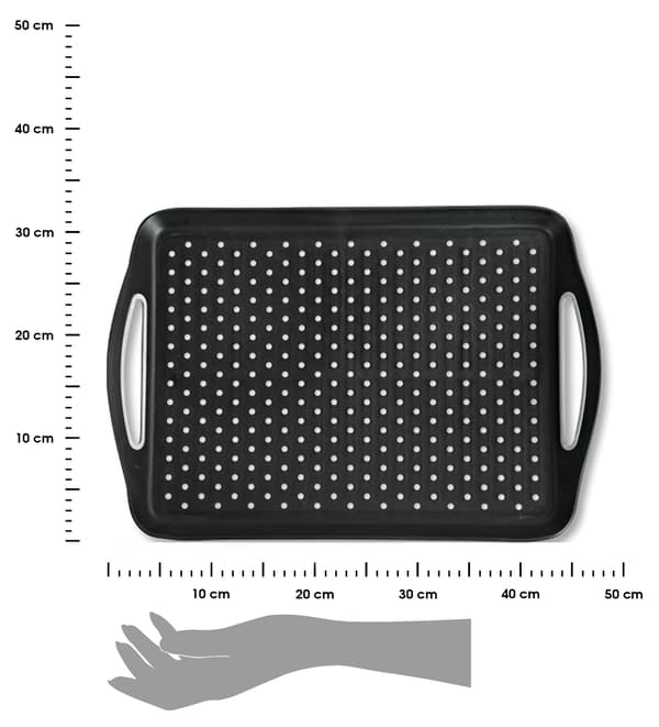 Skridsikker bakke, sort, 45,5 cm