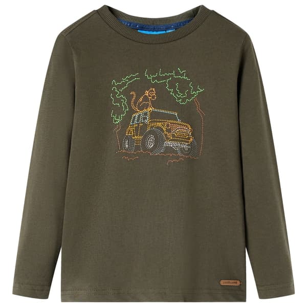 Børne langærmet t-shirt, khaki, 92