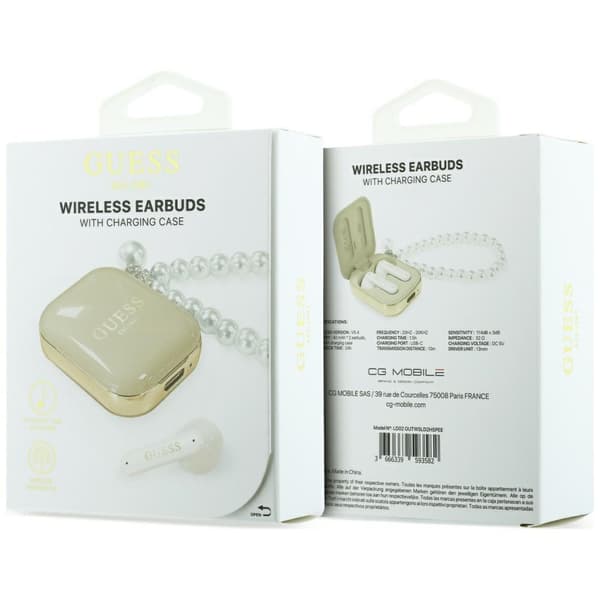 TWS Guess Pearl Strap-hörlurar beige