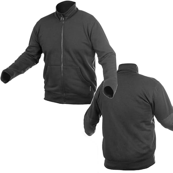 BREND Universal Arbejdssweatshirt Forstærket Lynlås Sort L (52)