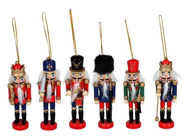 Set med 6 julgransprydnader - Plåtsoldat