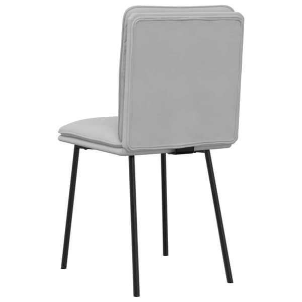 vidaXL Ruokatuolit, 2 kpl, vaaleanharmaa, sametti