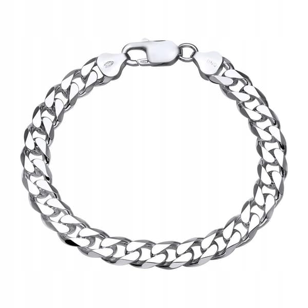 Silver Herrarmband 925 SILVER Diamantpläterad 7mm FULL