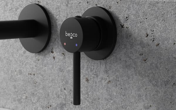 VEO sort håndvaskarmatur til indbygning Besco