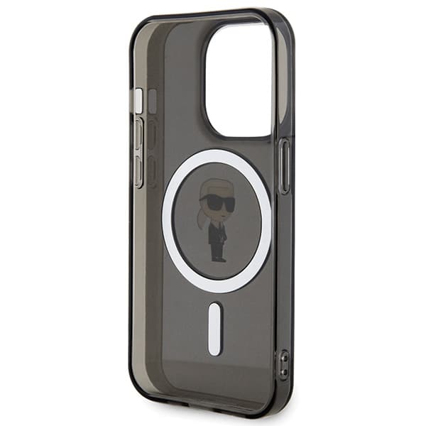 Karl Lagerfeld IML Ikonik MagSafe-etui til iPhone 15 Pro, sort