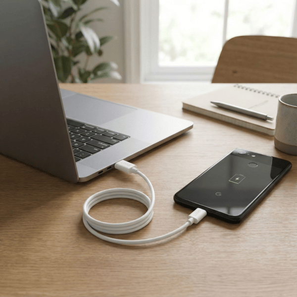 USB-kabel 50 cm hvid
