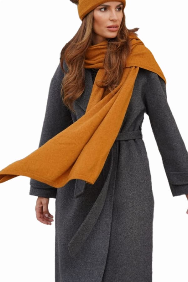 SCARF*01 dam vinterull senapsfärgad