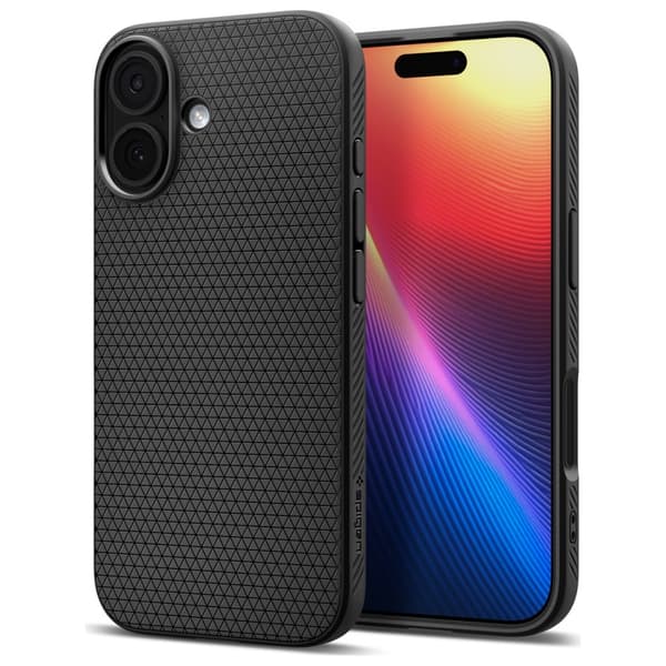 Spigen Liquid Air-etui til iPhone 17, sort