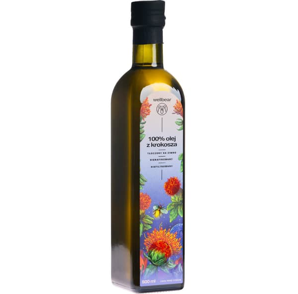 Wellbear - Kallpressad safflorolja - 500 ml
