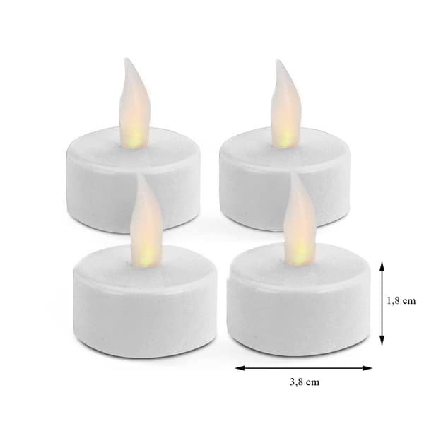 Sæt med 4 fyrfadslys LED
