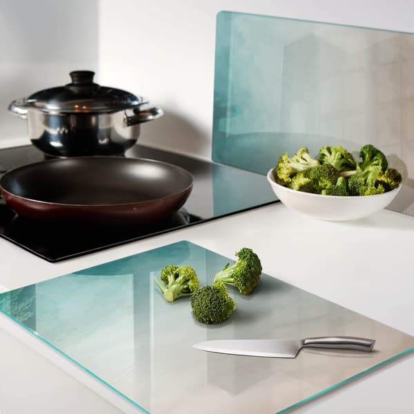 Dekorative glasplader til servering af snacks abstrakt 2x40x52 cm