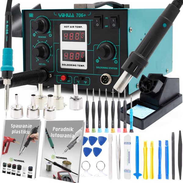 Loddestation 706+ Varmluftsloddekolbe iPhone reparationssæt