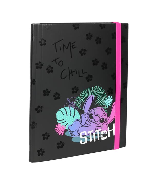 Disney Black. A4 papmappe med elastik, 3 cm. Stitch 3