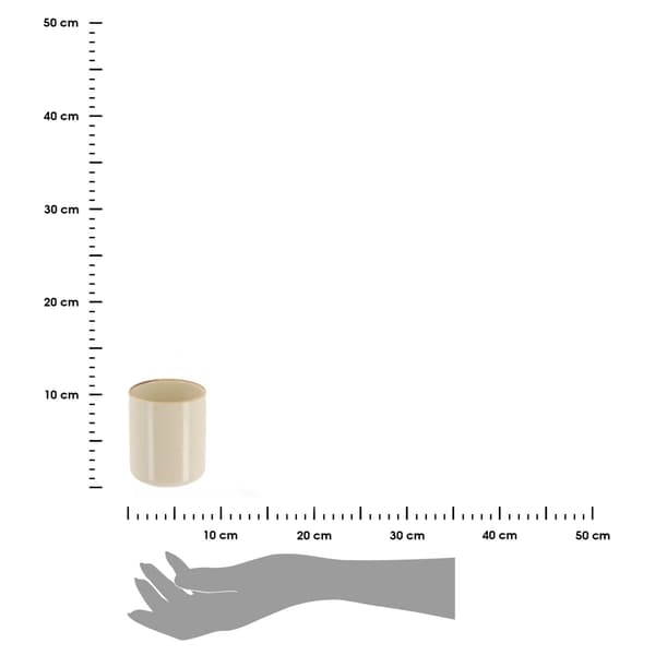 Elva beige badeværelseskrus