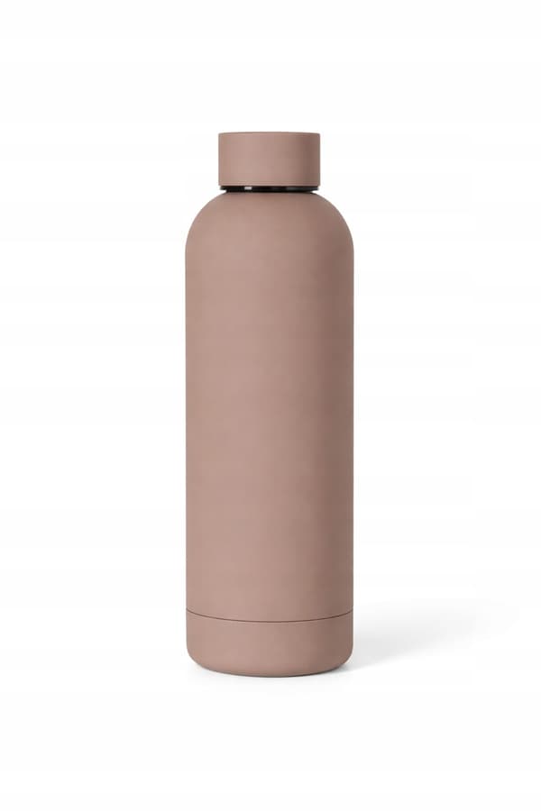 500 ml ståltermoflaske til varme og kolde drikke, brun
