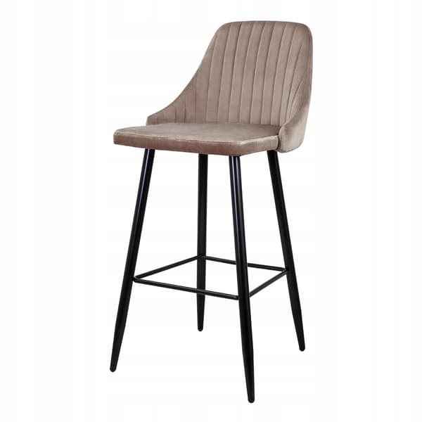 Barstol, beige velour, MEGAN2