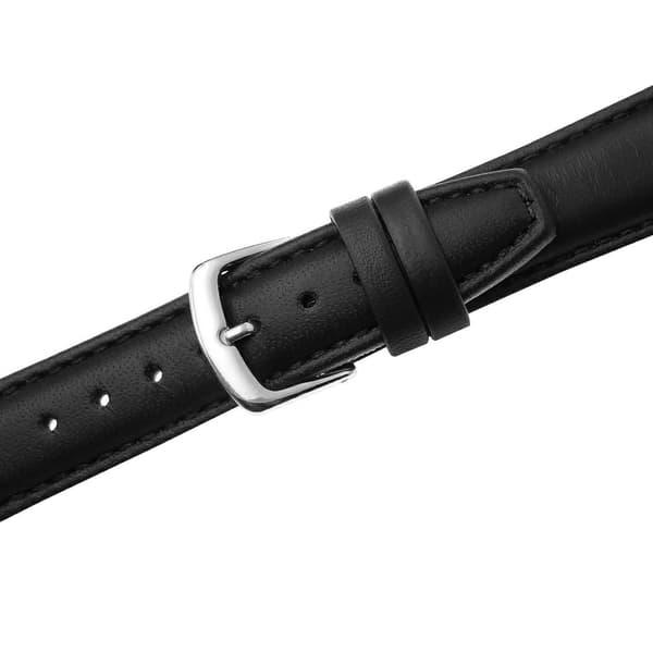 FUJI LÆDERREM 19 MM GLAT sort rem, sorte syninger