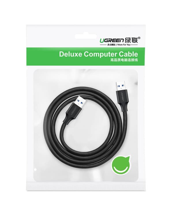 USB 2.0 hankabel 0,5m svart