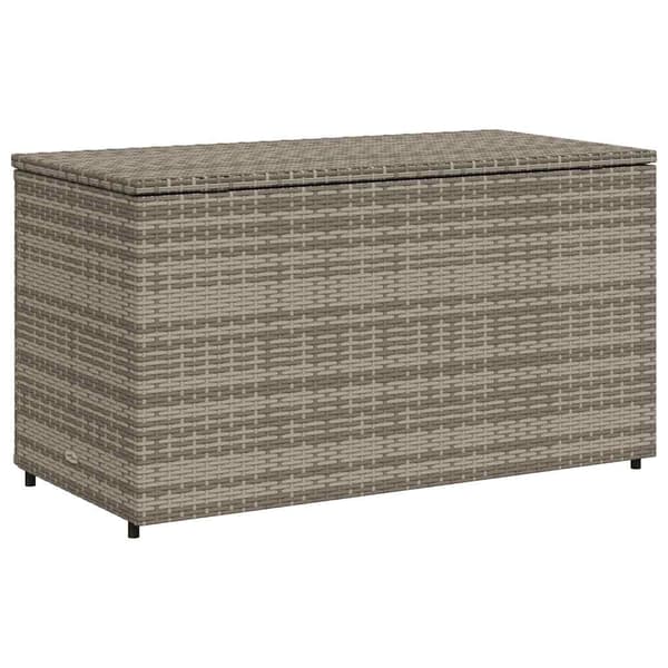 vidaXL Puutarhakaappi harmaa 110x55x60,5 cm polyrottinki