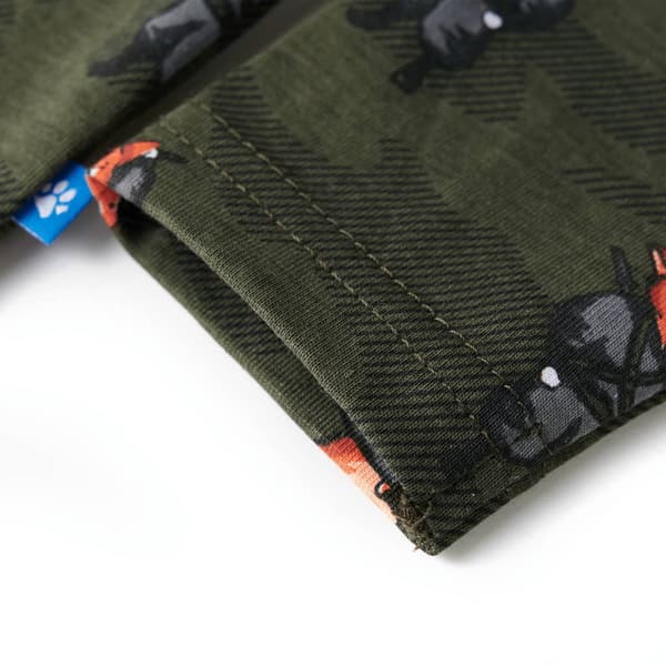 Barnpyjamas med lång ärm, khaki, 104