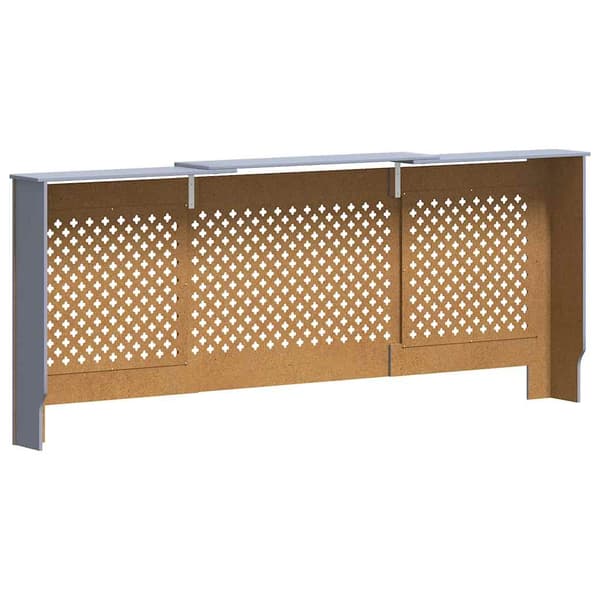 vidaXL Radiatorskydd, MDF, Grå, 205 cm